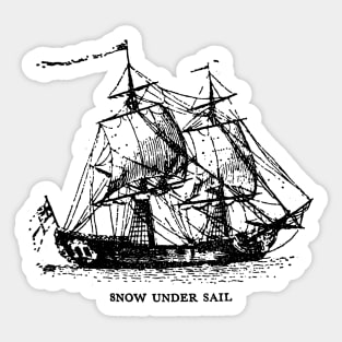 Snow Under Sail - Age of Piracy sailboat snauw mast brigantine Sticker